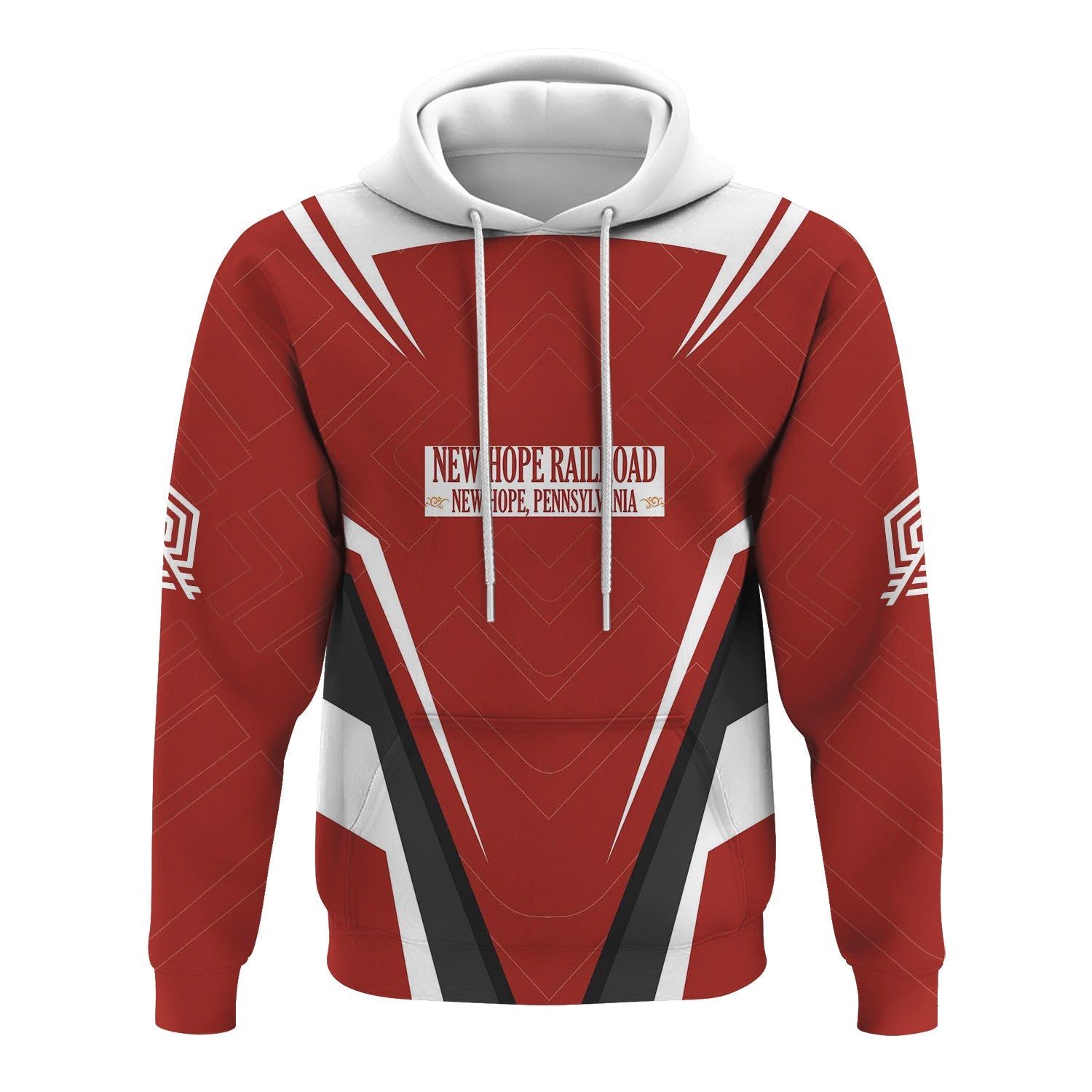 Railspirit Personalized New Hope Railroad Hoodie Railway Inspired Apparel Train Zip Up Hoodie For Train Lovers