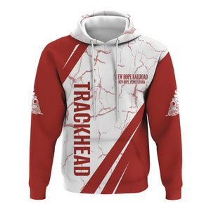 Railspirit Personalized New Hope Railroad Hoodie Crackle Texture Style Train Zip Up Hoodie For Trackhead