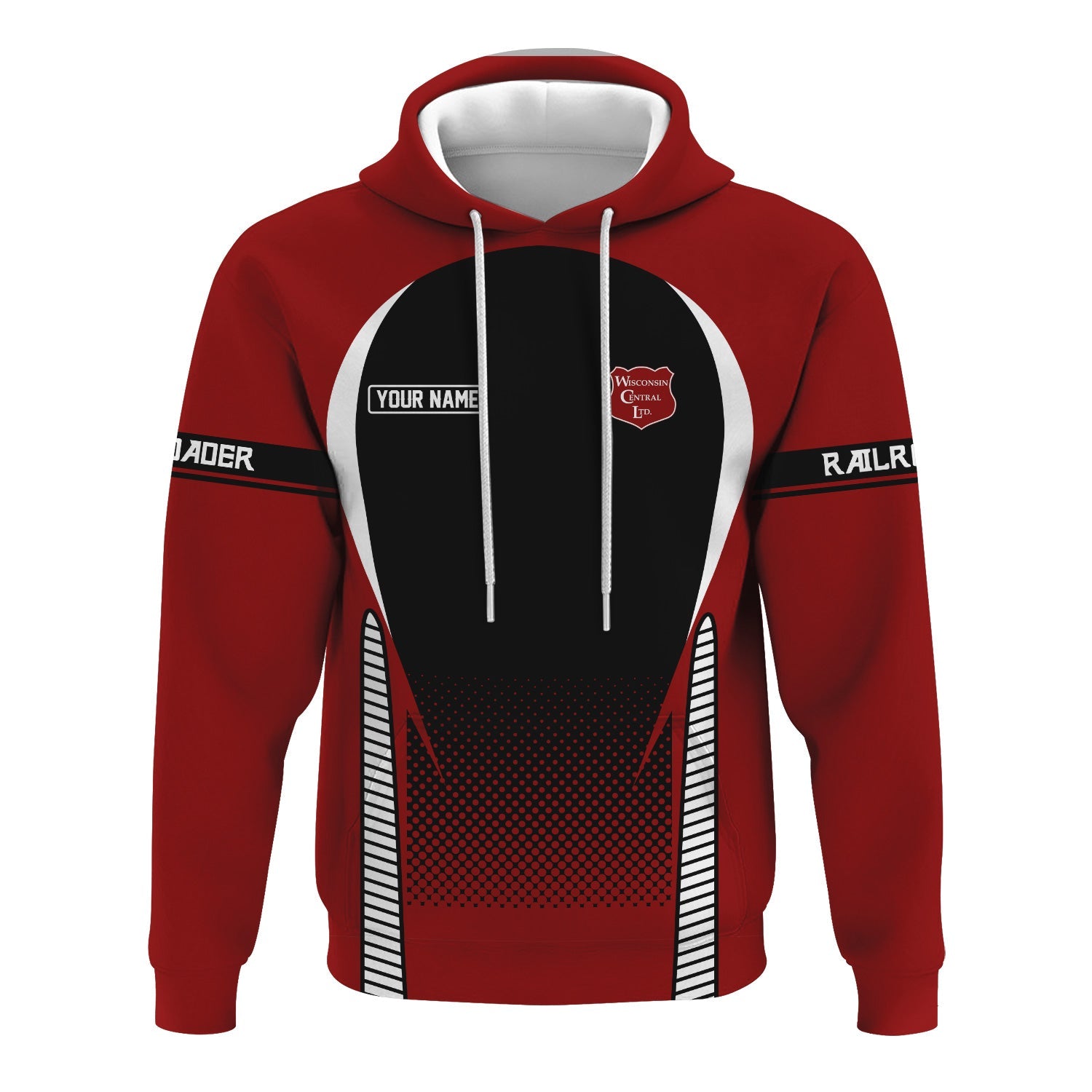 Railspirit Personalized Wisconsin Central Ltd Railroad Hoodie Stress Is Caused By Not Having Enough Trains  Zip Up Hoodie