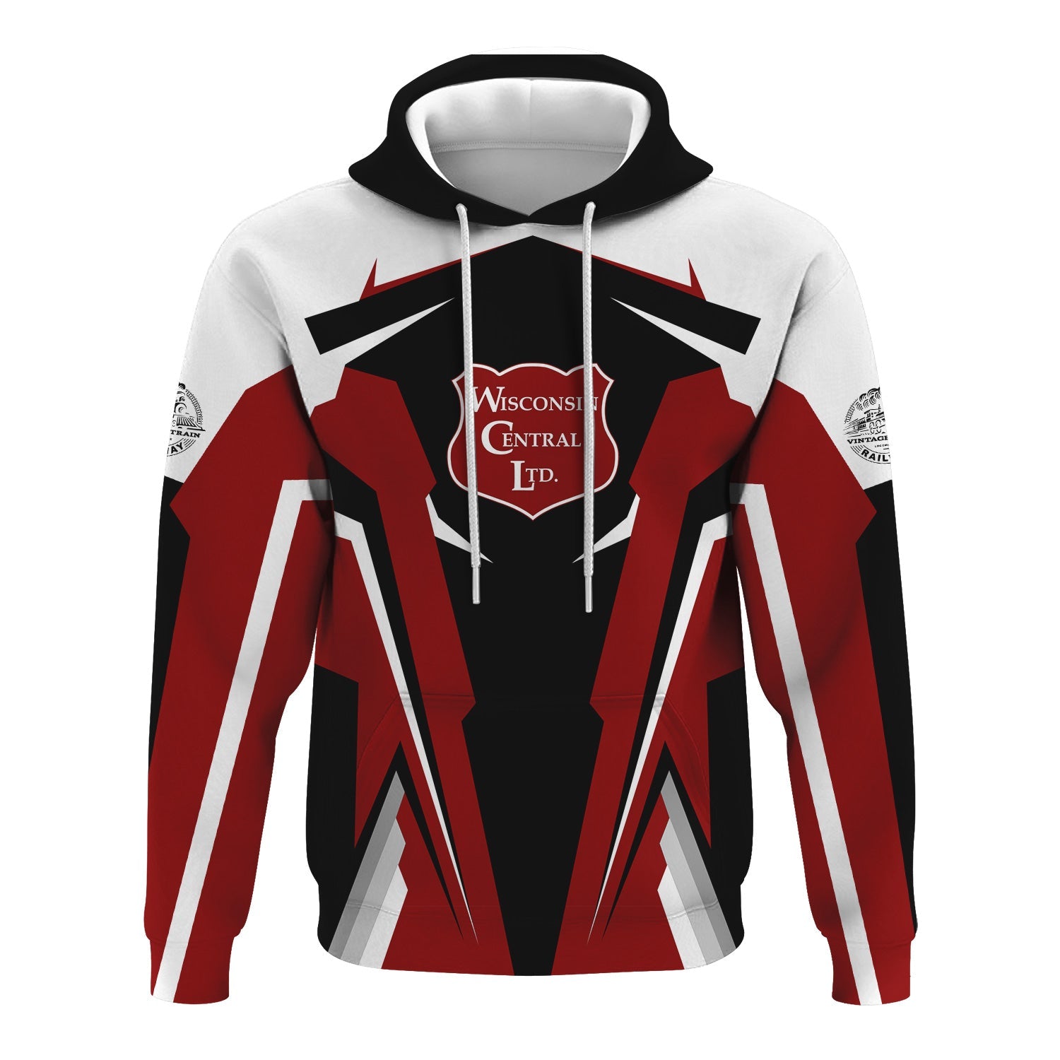 Railspirit Personalized Wisconsin Central Ltd Railroad Hoodie Strong Line Style Train Hoodie Gift Idea For Train Lover