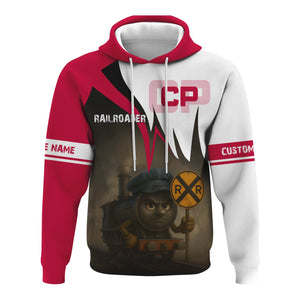 Railspirit Personalized Canadian Pacific Railroad Hoodie Angry Train Hoodie Gift Idea For Train Lover