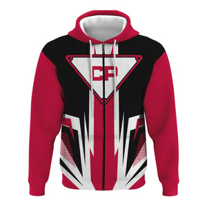 Railspirit Canadian Pacific Railroad Hoodie Bold Graphic Style All Over Printed Zip Up Hoodie