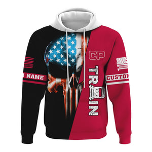 Railspirit Personalized Canadian Pacific Railroad Hoodie Train Skull American Flag Zip Up Hoodie All Over Print
