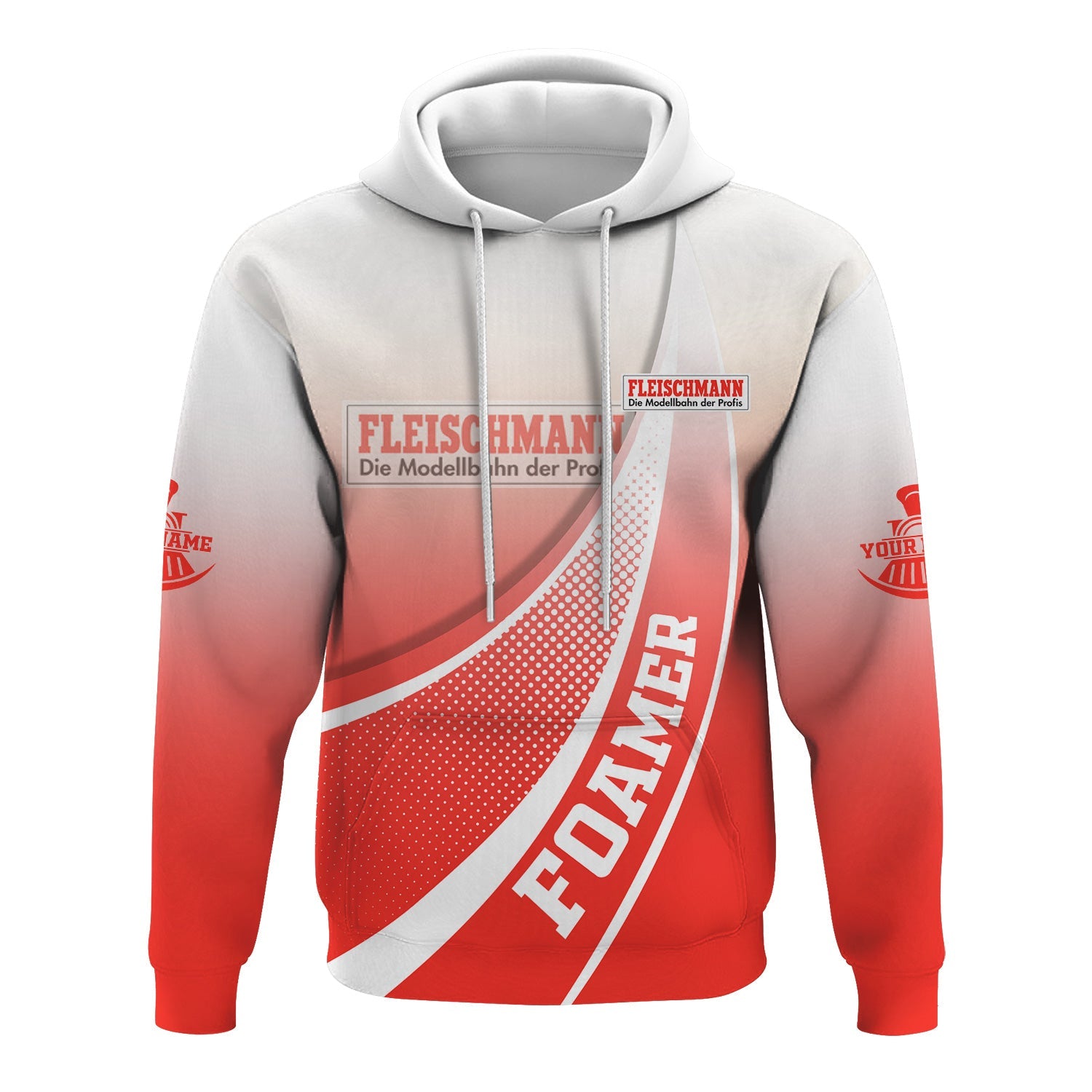 Railspirit Personalized Fleischmann And Western Railroad Hoodie Railway-Themed Style Zip Up Hoodie Gift Idea For Trainspotter