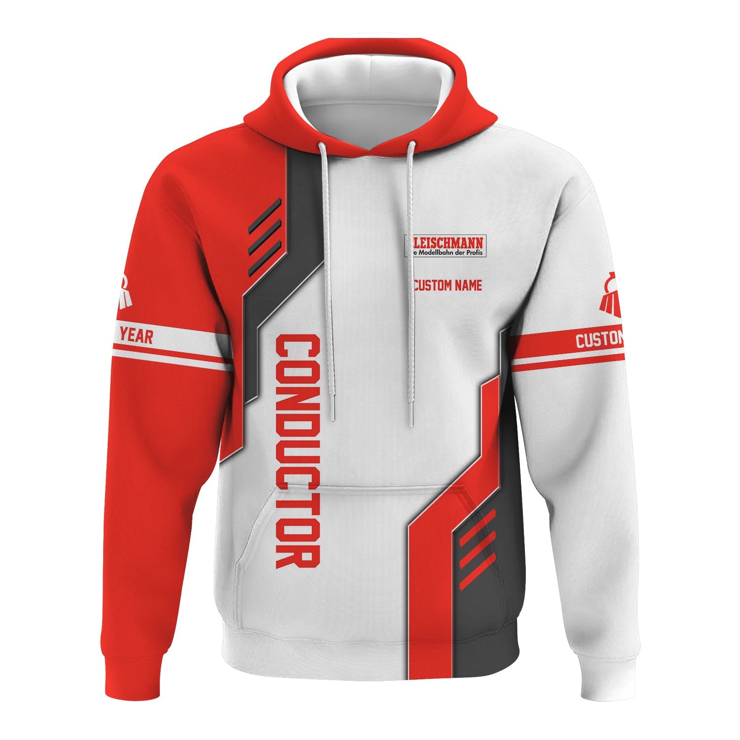 Railspirit Personalized Fleischmann And Western Railroad Hoodie Unique Railway Style with Custom Job Train Zip Up Hoodie