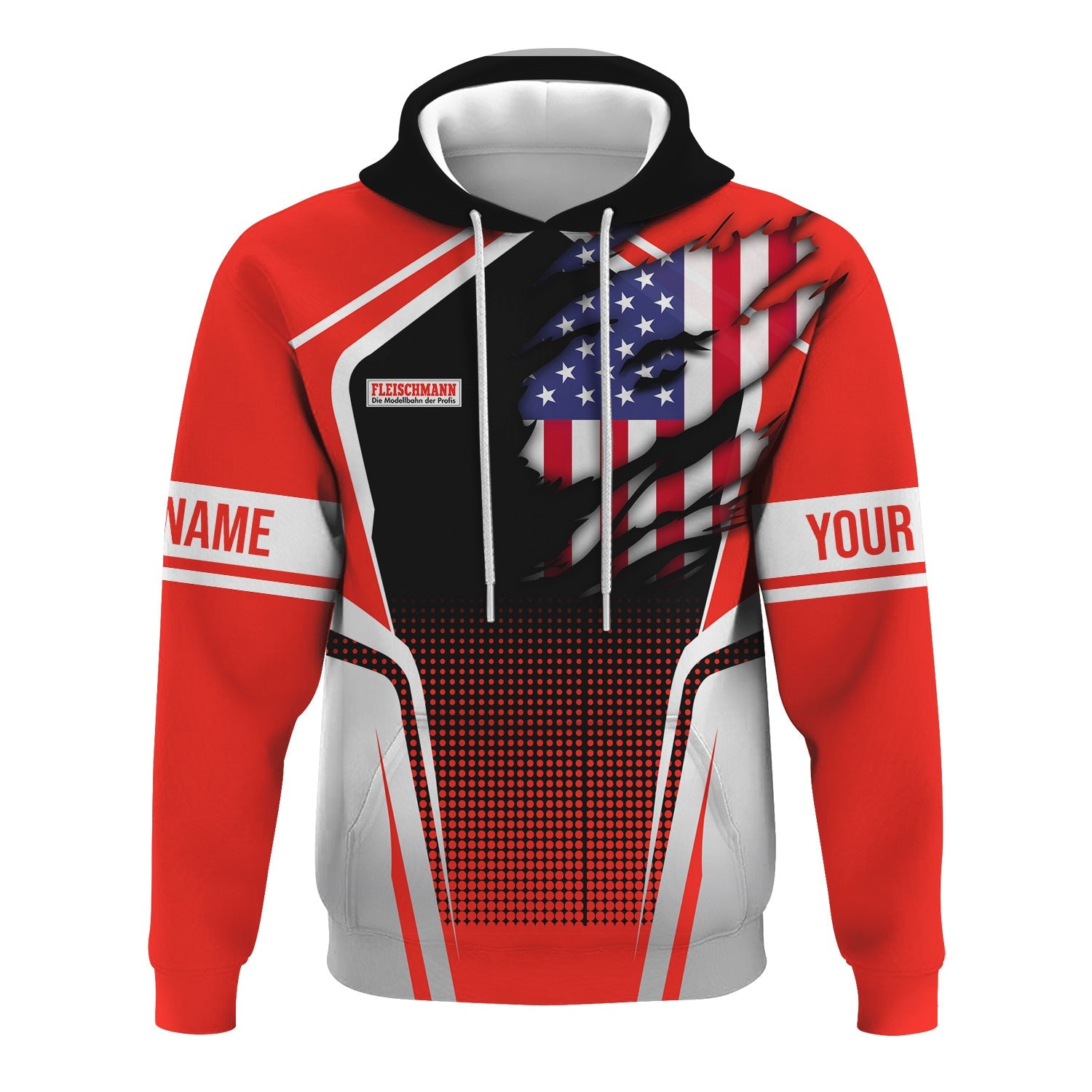 Railspirit Personalized Fleischmann And Western Railroad Hoodie American Eagle Vintage Train Zip Up Hoodie