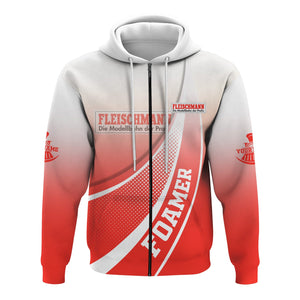 Railspirit Personalized Fleischmann And Western Railroad Hoodie Railway-Themed Style Zip Up Hoodie Gift Idea For Trainspotter