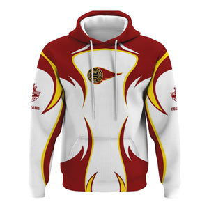 Railspirit Personalized Western Maryland Railway Hoodie Distinctive Flame Style Zip Up Hoodie For Steam Engine Addict