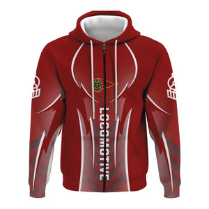 Railspirit Personalized Western Maryland Railway Hoodie Striking Line Style Train Zip Up Hoodie For Locomotive Lovers