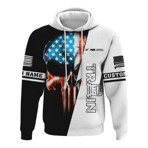 Railspirit Personalized Norfolk Southern Railway Hoodie Train Skull American Flag Zip Up Hoodie All Over Print