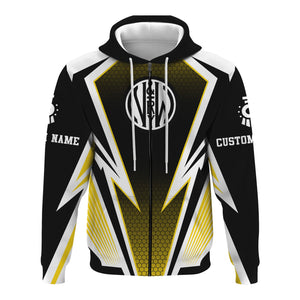 Railspirit Personalized Norfolk and Western Railway Hoodie Lightning Graphic Style N&W Zip Up Hoodie Gift Idea For Train Lover