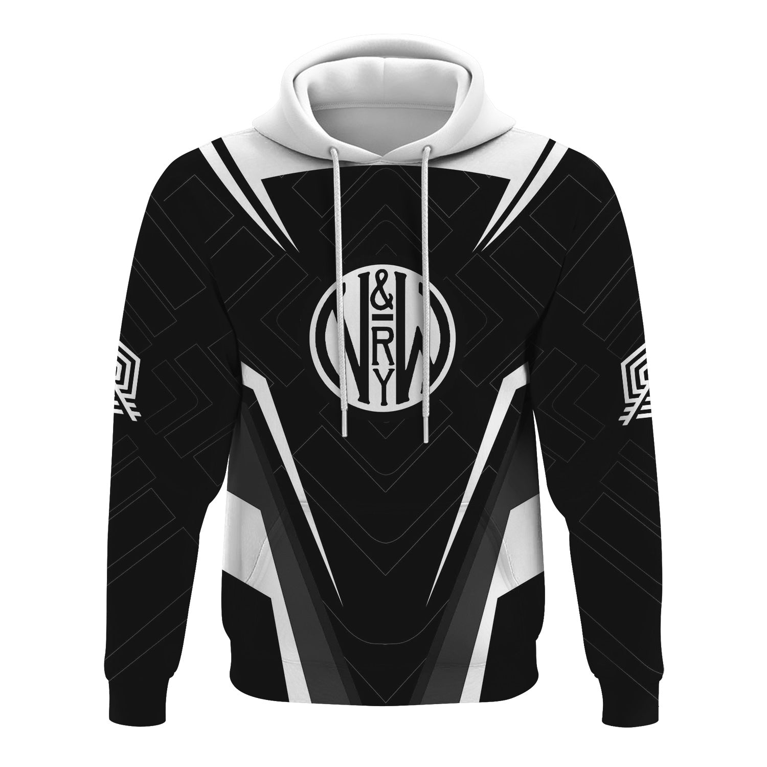 Railspirit Personalized Norfolk and Western Railway Hoodie Railway Inspired Apparel N&W Train Zip Up Hoodie For Train Lovers