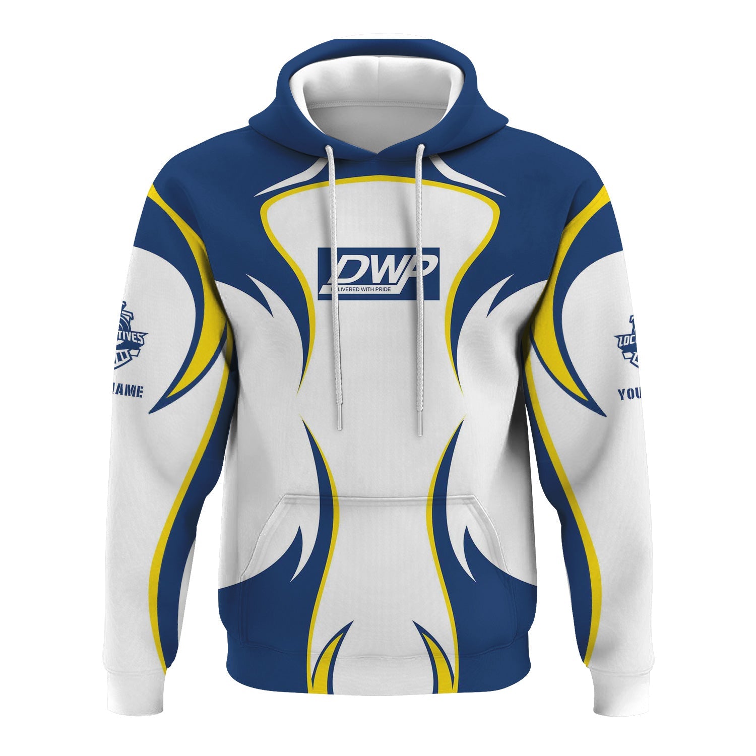 Railspirit Personalized Duluth, Winnipeg and Pacific Railway Hoodie Distinctive Flame Style Zip Up Hoodie For Steam Engine Addict