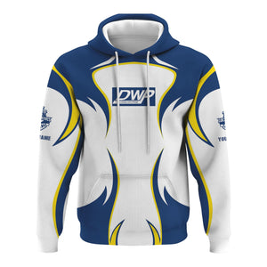 Railspirit Personalized Duluth, Winnipeg and Pacific Railway Hoodie Distinctive Flame Style Zip Up Hoodie For Steam Engine Addict