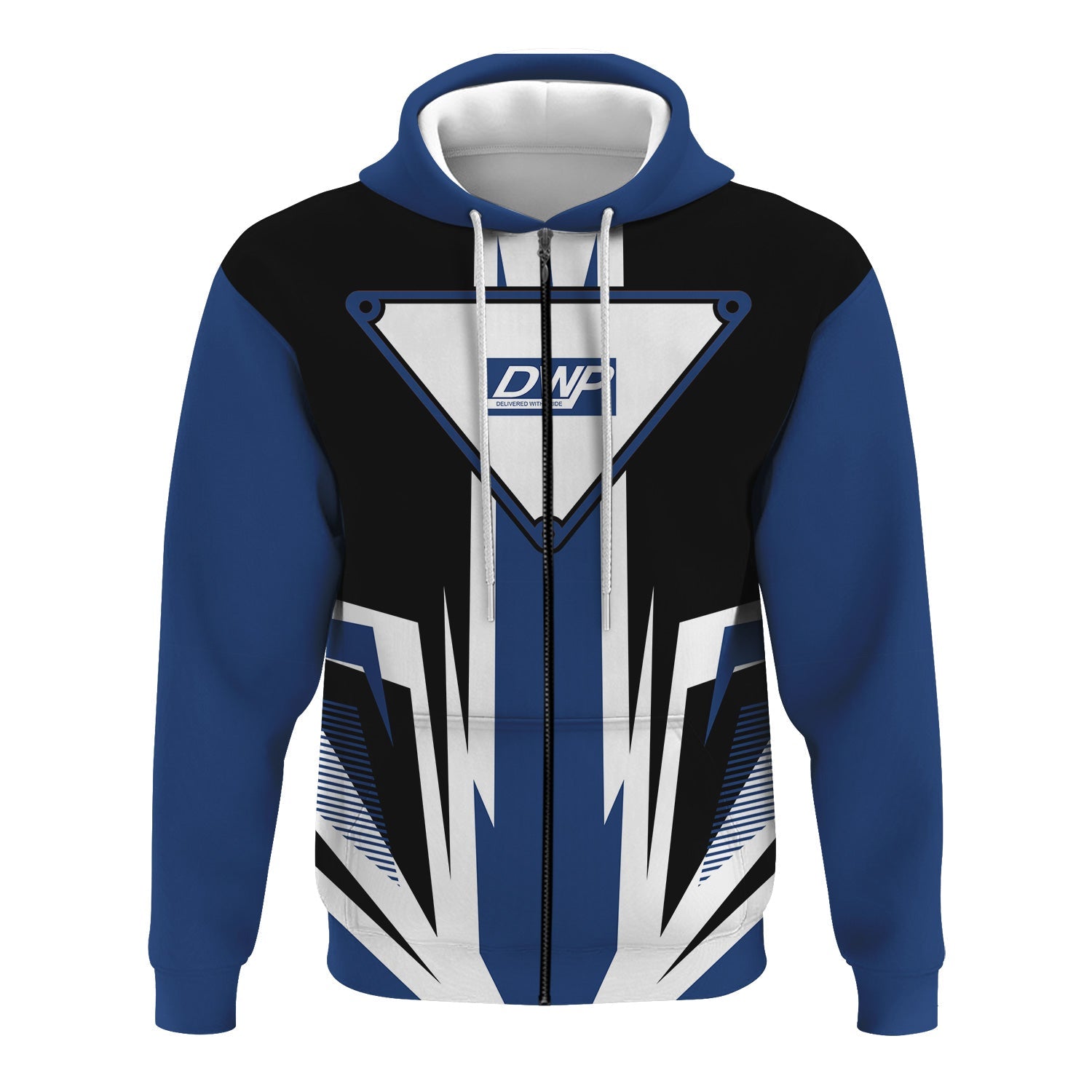 Railspirit Duluth, Winnipeg and Pacific Railway Hoodie Bold Graphic Style All Over Printed Zip Up Hoodie