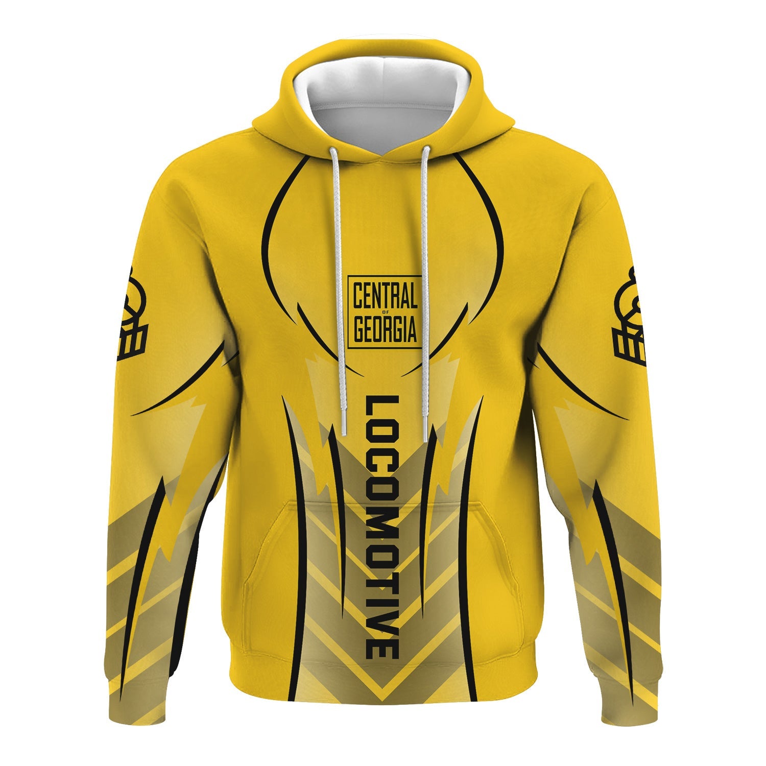 Railspirit Personalized Central of Georgia Railway Hoodie Striking Line Style Train Zip Up Hoodie For Locomotive Lovers