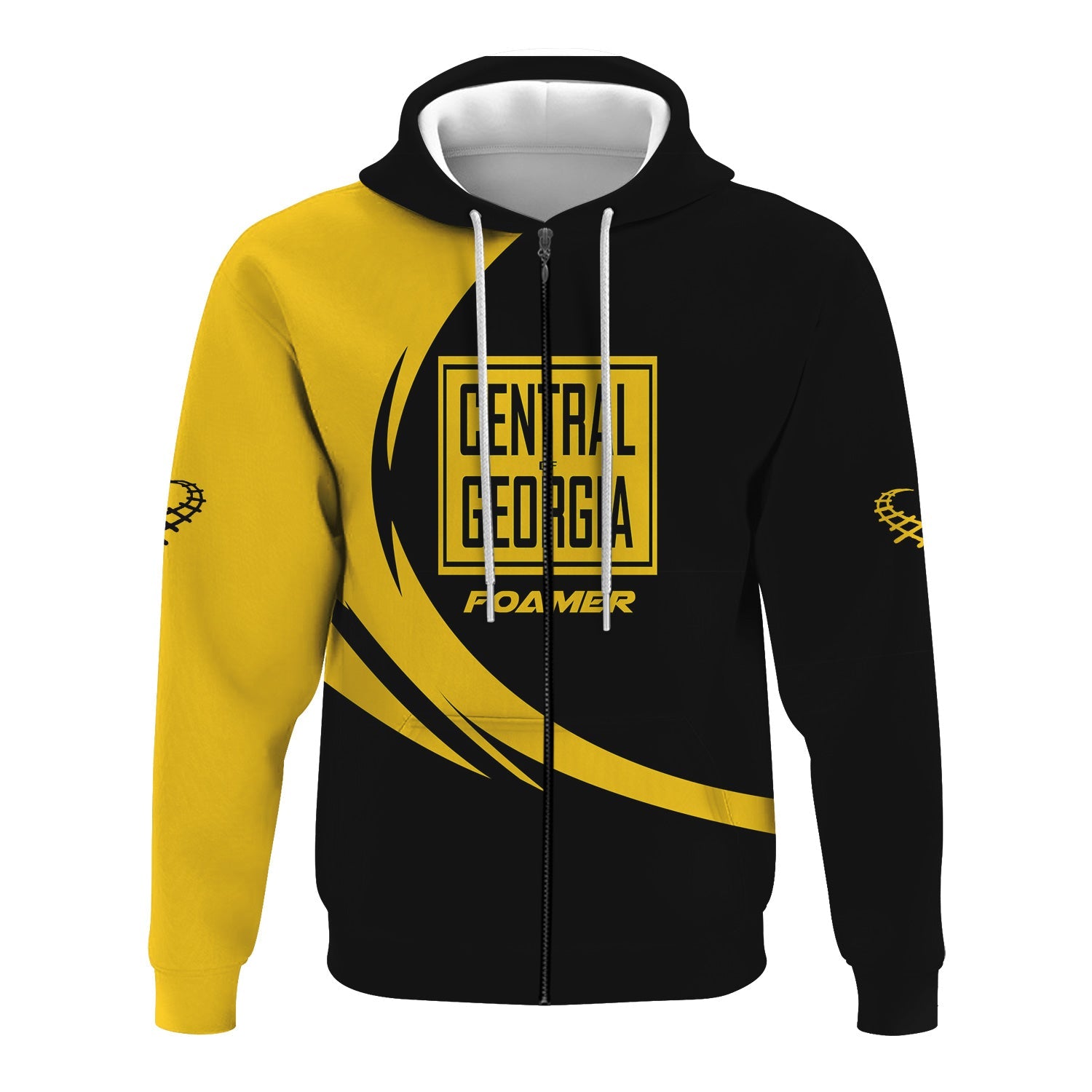 Railspirit Personalized Central of Georgia Railway Hoodie Unique Graphic Style Zip Up Hoodie For Train Enthusiasts