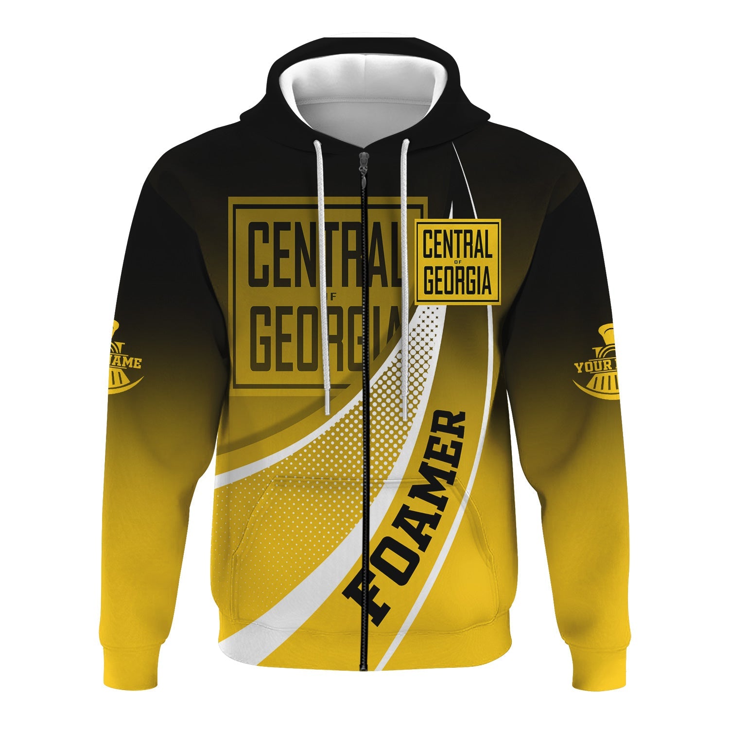 Railspirit Personalized Central of Georgia Railway Hoodie Railway-Themed Style Zip Up Hoodie Gift Idea For Trainspotter