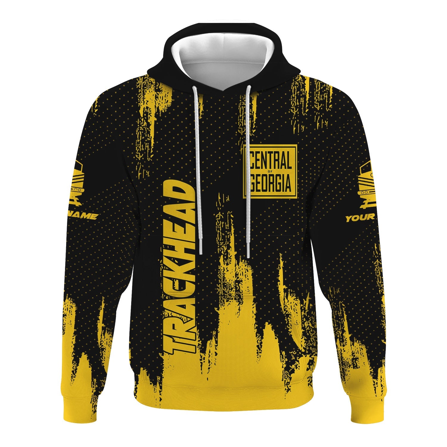 Railspirit Personalized Central of Georgia Railway Hoodie Paint Impact Design Train Zip Up Hoodie for Trackhead