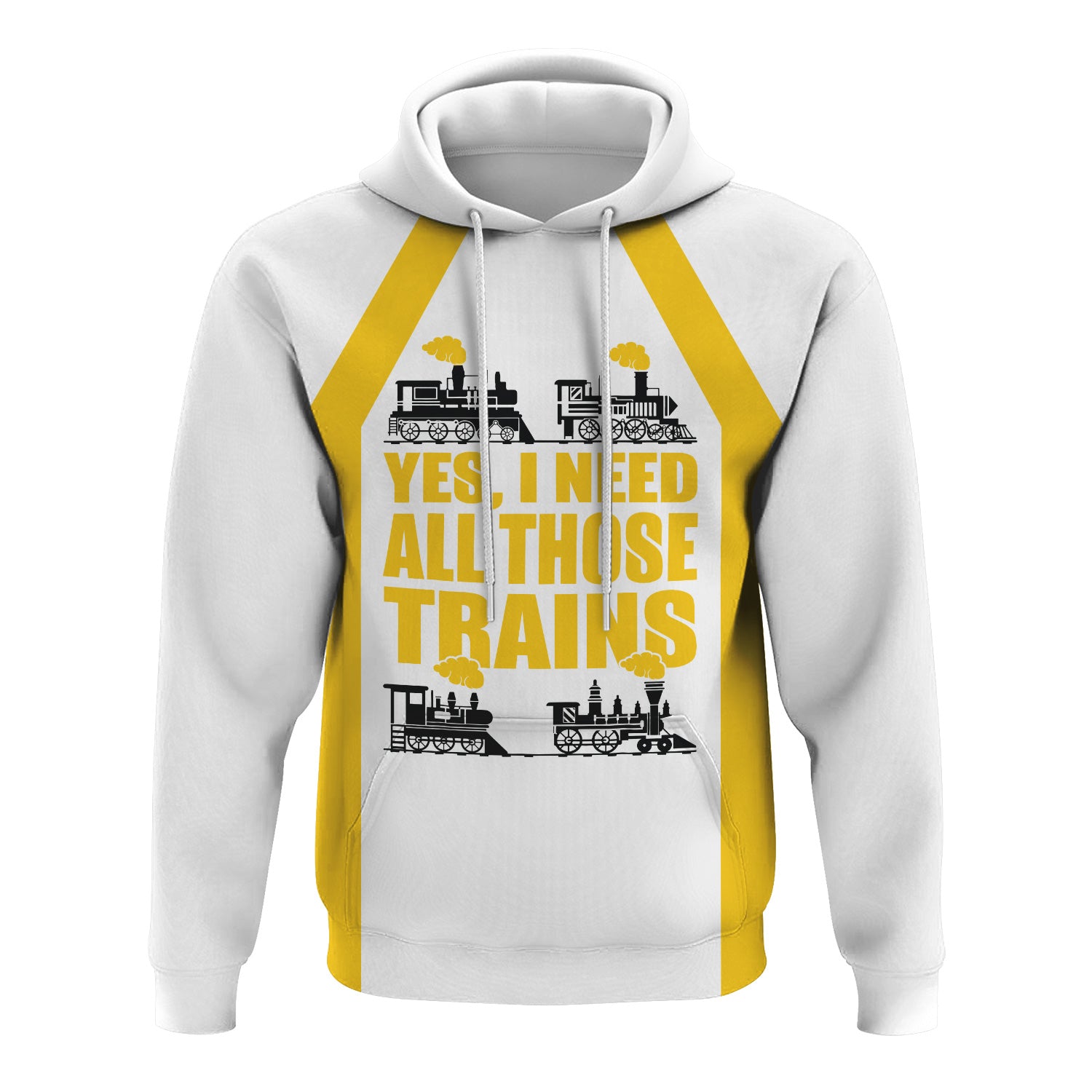 Railspirit Custom Name Central of Georgia Railway Hoodie Yes I Need All Those Train Printed Zip Hoodie