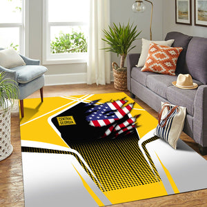 Railspirit Personalized Central of Georgia Railway Area Rug American Eagle Vintage Train Rug