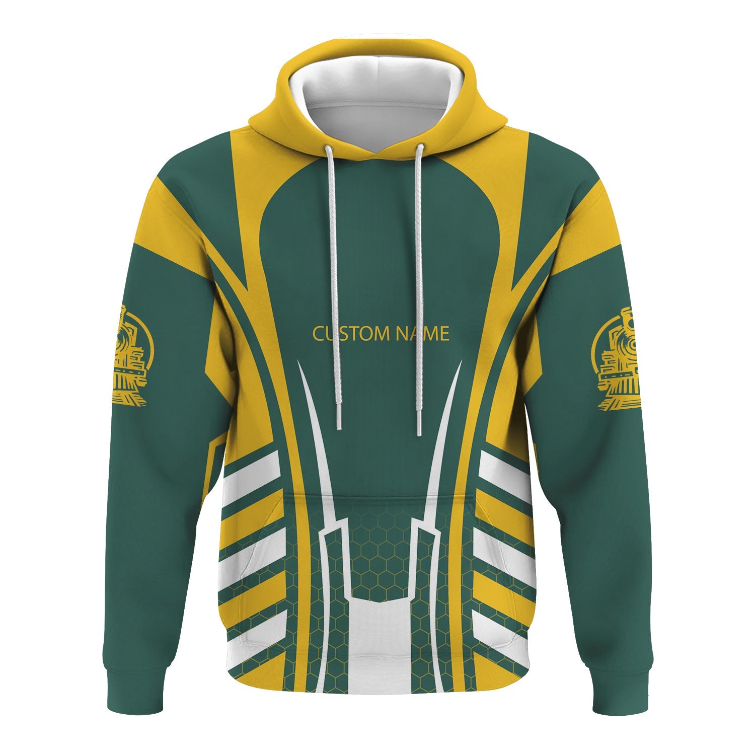Railspirit Personalized Southern Railway U.S Hoodie Striped Railroad Style SOU Train Zip Up Hoodie All Over Print