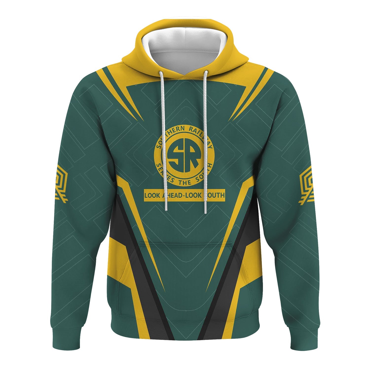 Railspirit Personalized Southern Railway U.S Hoodie Railway Inspired Apparel SOU Train Zip Up Hoodie For Train Lovers