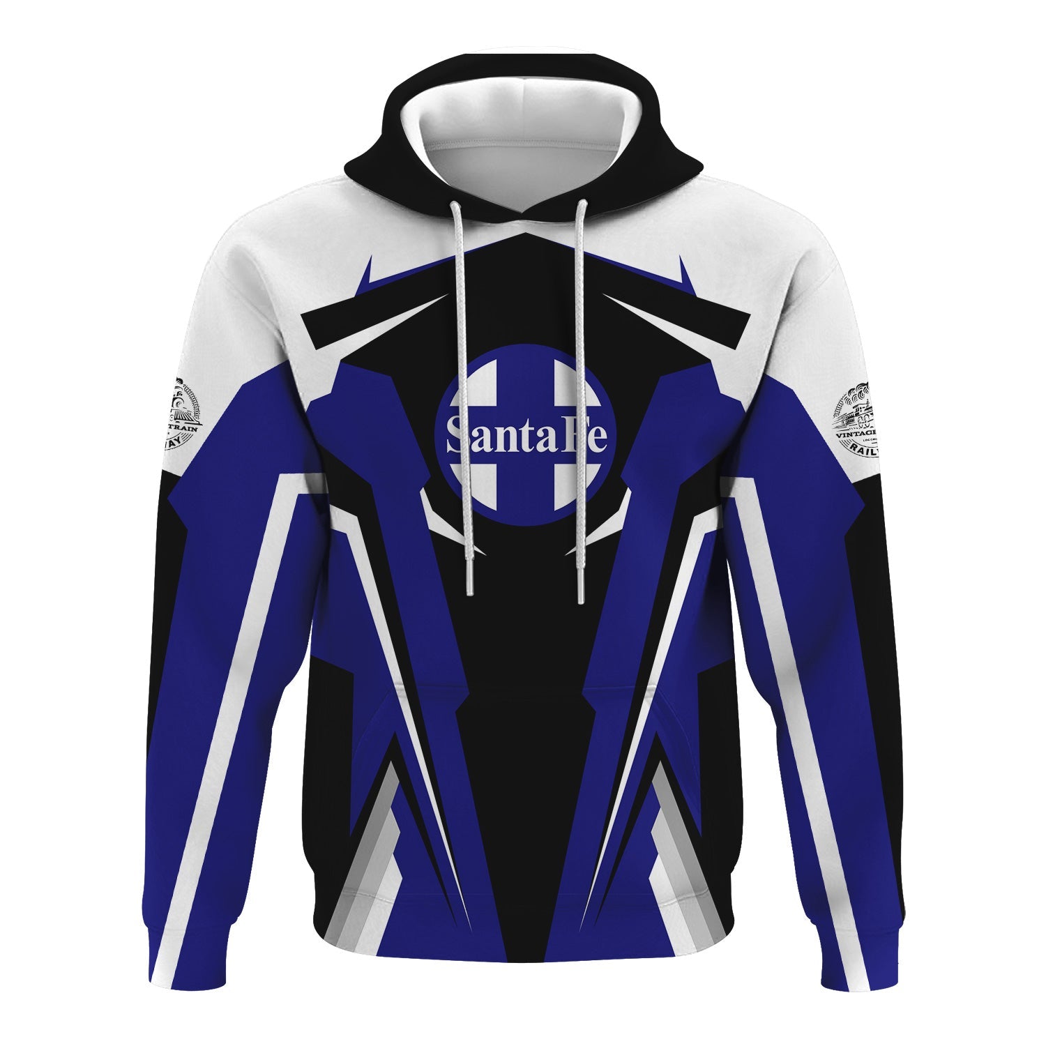 Railspirit Personalized Santa Fe Railway Hoodie Strong Line Style Atchison, Topeka and Santa Fe Railway Train Hoodie Gift Idea For Train Lover