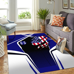 Railspirit Personalized Santa Fe Railway Area Rug American Eagle Vintage Train Atchison, Topeka and Santa Fe Railway Rug