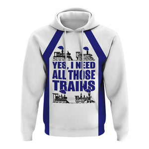 Railspirit Custom Name Santa Fe Railway Hoodie Yes I Need All Those Train Atchison, Topeka and Santa Fe Railway Printed Zip Hoodie