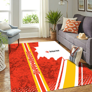 Railspirit Personalized British Railway Area Rug Vintage All Over Printed Rug