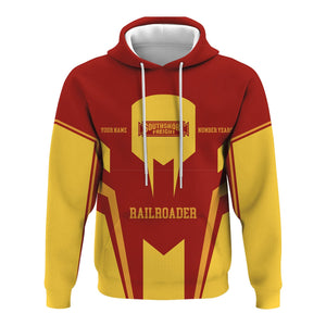 Railspirit Personalized Chicago South Shore and South Bend Railroad Hoodie Custom Year Railroader Zip Up Hoodie Gift Idea For Train Lover