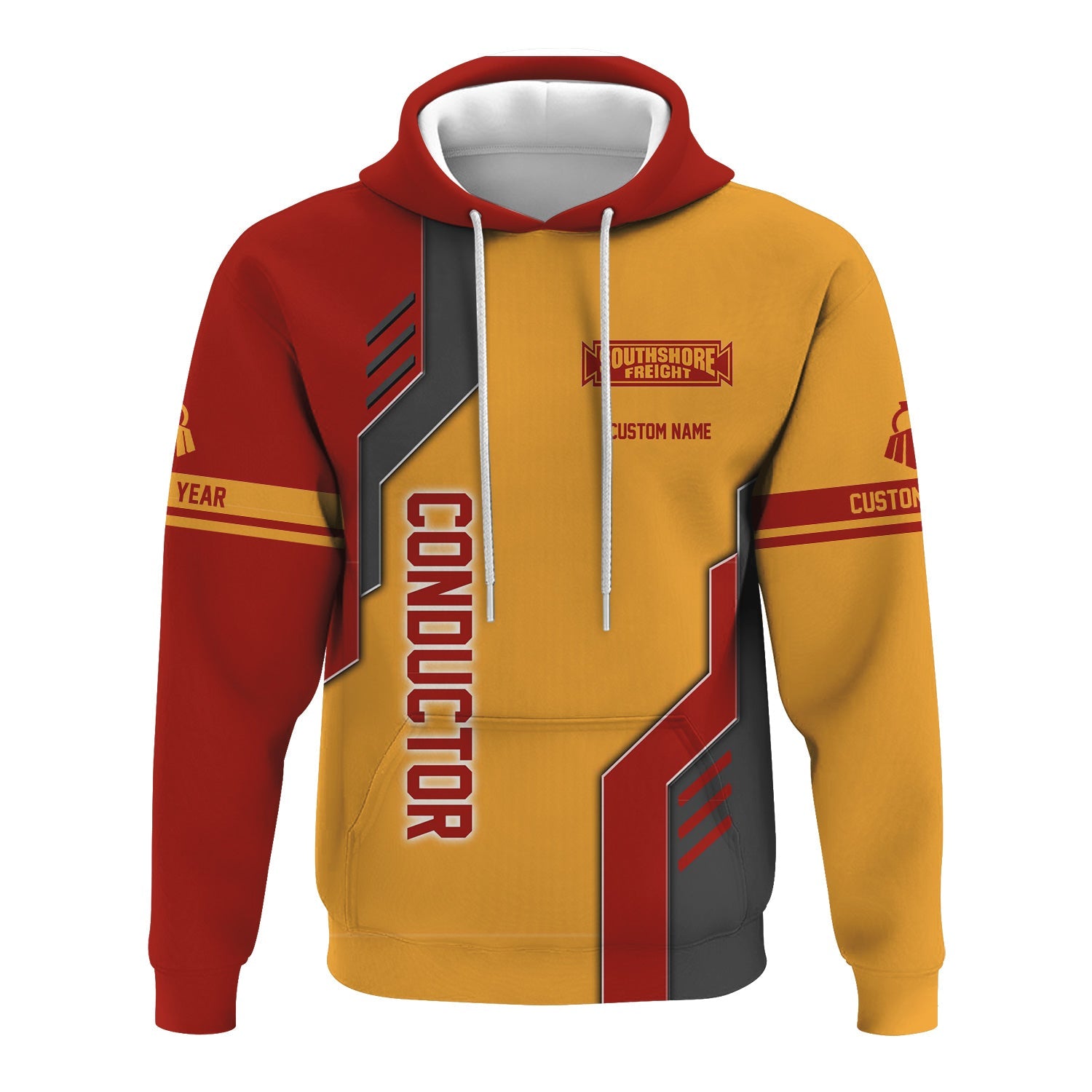 Railspirit Personalized Chicago South Shore and South Bend Railroad Hoodie Unique Railway Style with Custom Job Train Zip Up Hoodie