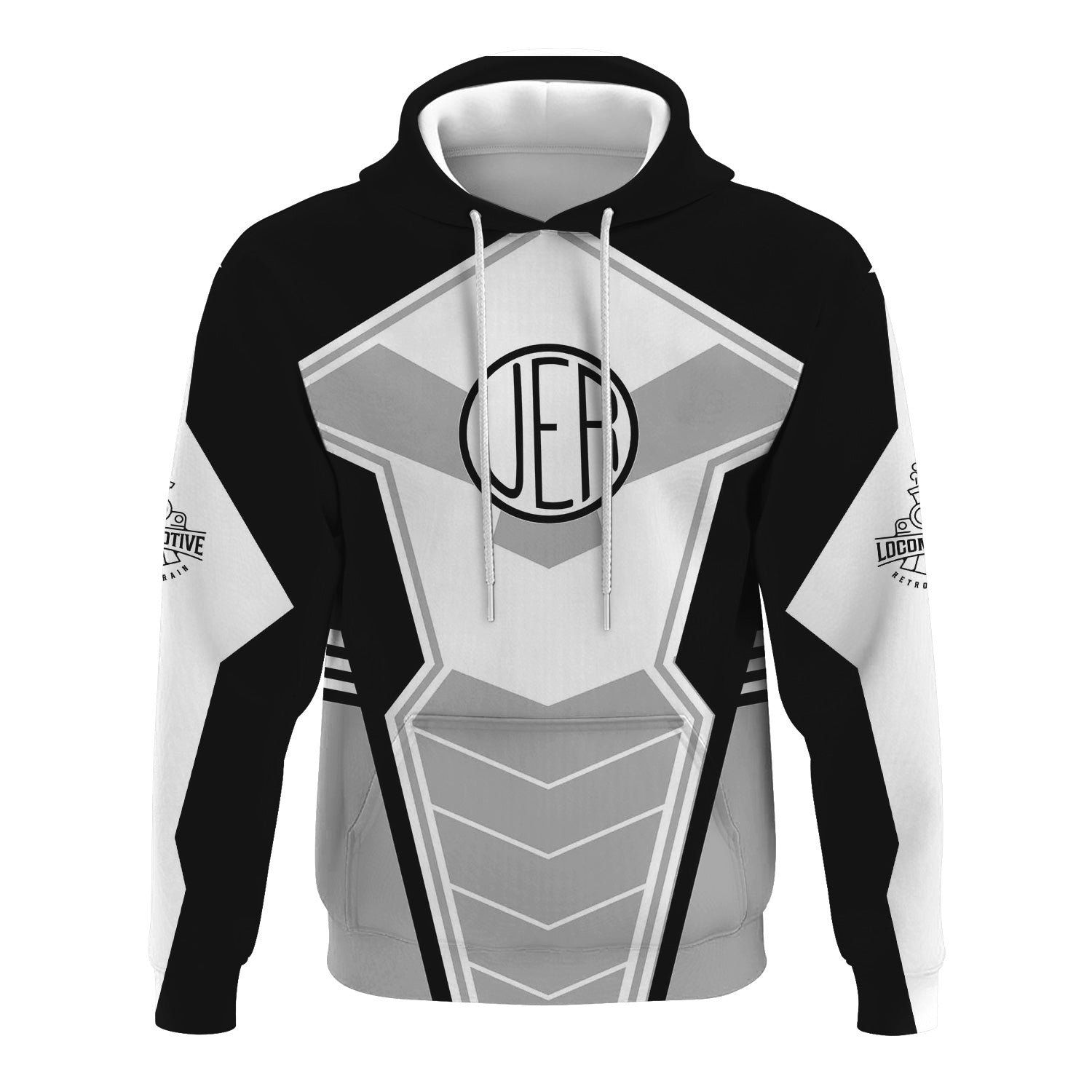 Railspirit Personalized Union Electric Railway Hoodie Engine-Inspired Style Train Zip Up Hoodie for Railroad Fanatic