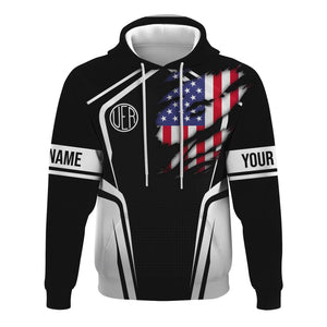 Railspirit Personalized Union Electric Railway Hoodie American Eagle Vintage Train Zip Up Hoodie