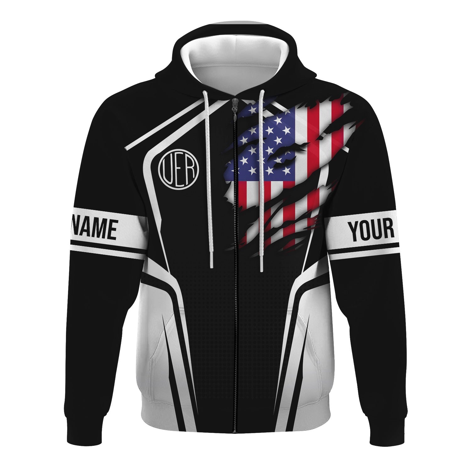 Railspirit Personalized Union Electric Railway Hoodie American Eagle Vintage Train Zip Up Hoodie