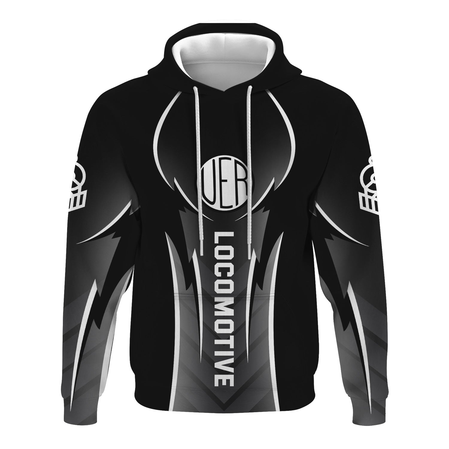 Railspirit Personalized Union Electric Railway Hoodie Striking Line Style Train Zip Up Hoodie For Locomotive Lovers