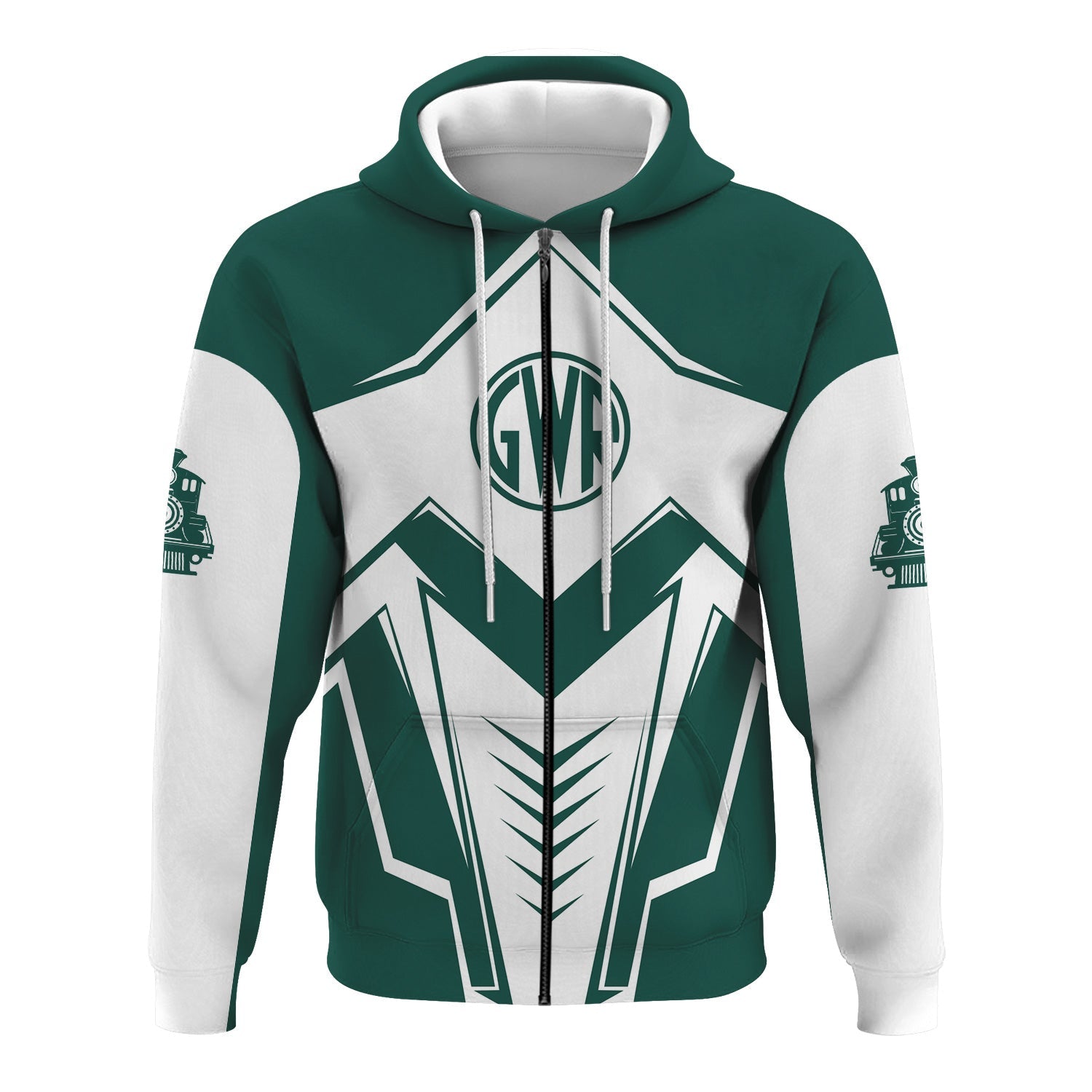 Railspirit Personalized Great Western Railway Hoodie Railway Trainspotter Style Zip Up Hoodie Gift Idea For Foamers