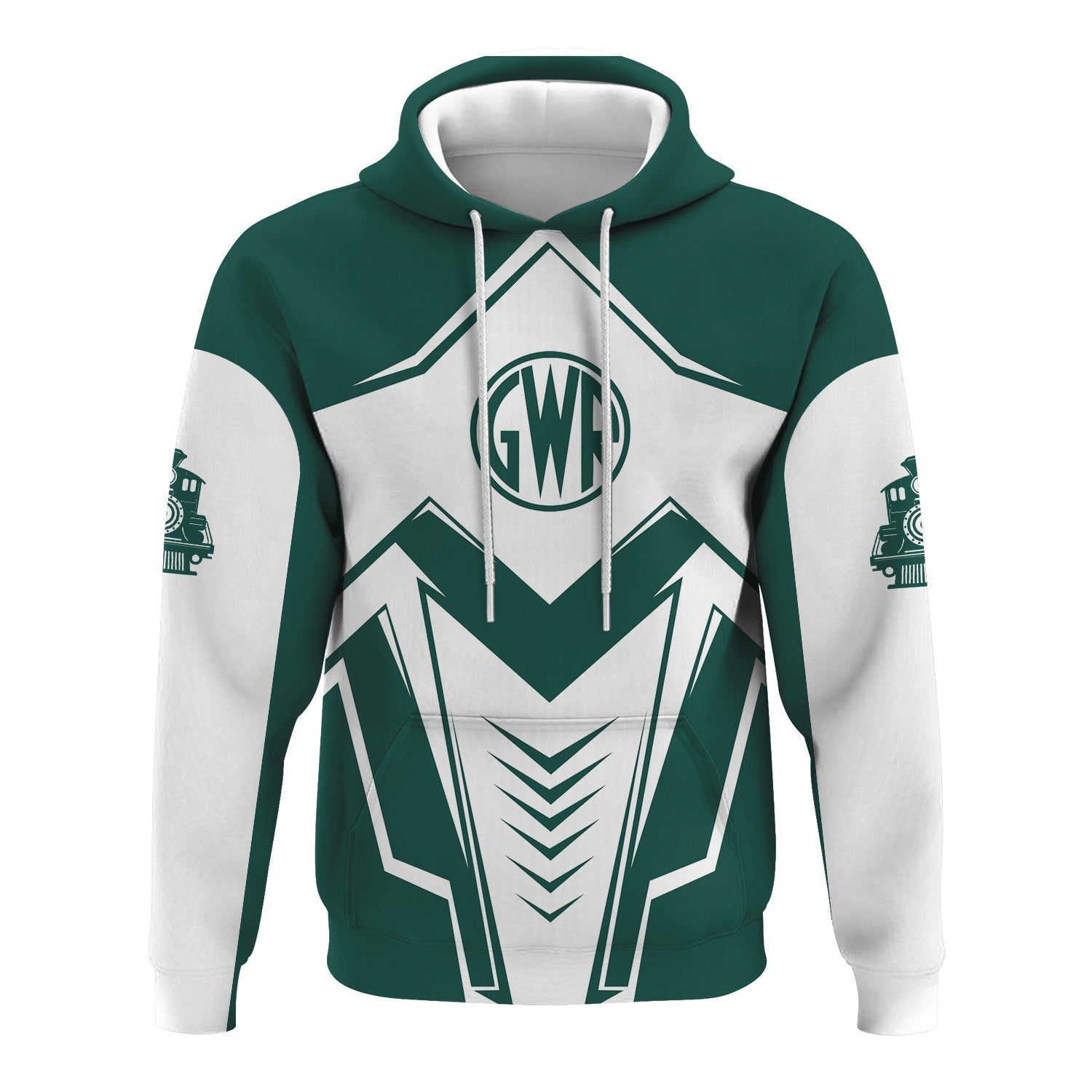 Railspirit Personalized Great Western Railway Hoodie Railway Trainspotter Style Zip Up Hoodie Gift Idea For Foamers