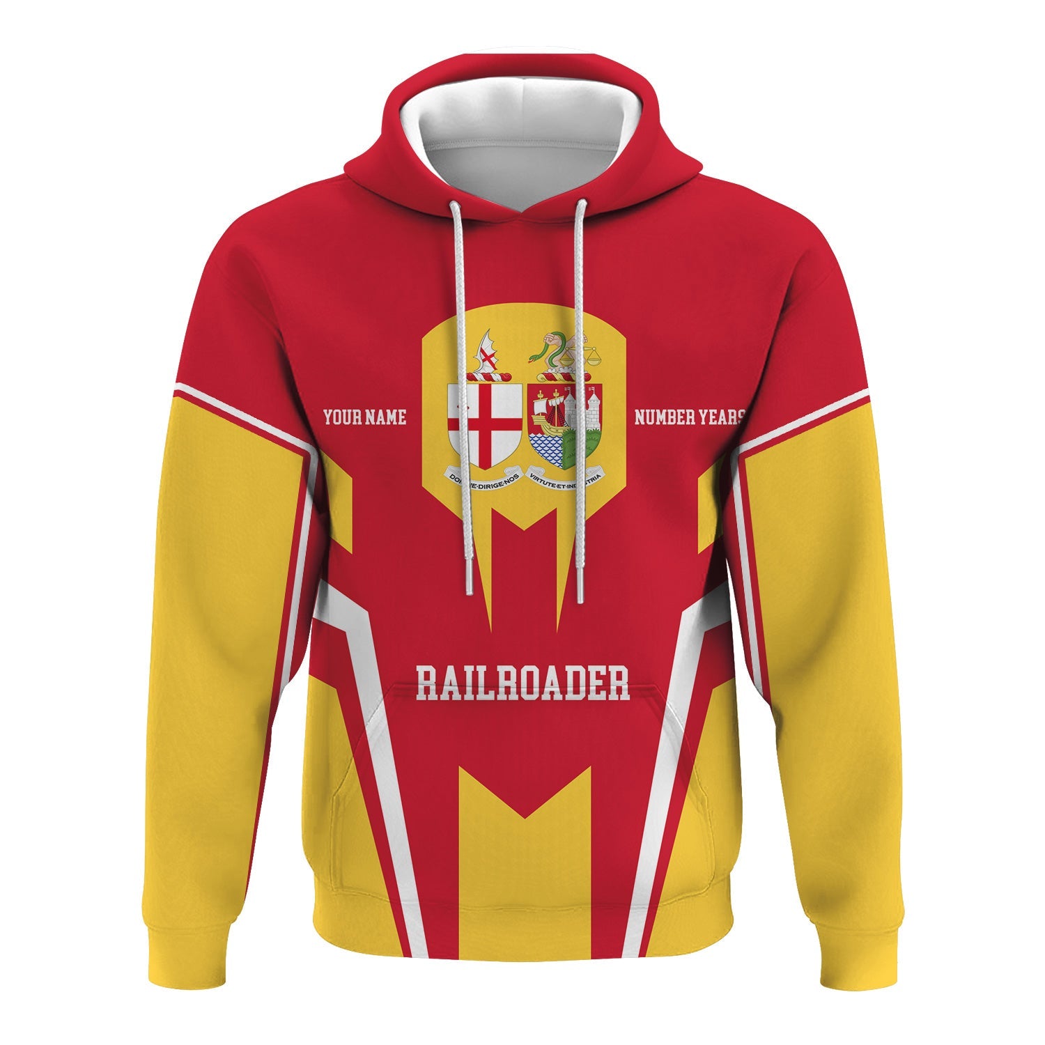 Railspirit Personalized Great Western Railway Hoodie Custom Year Railroader Zip Up Hoodie Gift Idea For Train Lover