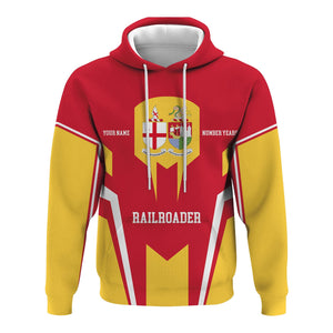 Railspirit Personalized Great Western Railway Hoodie Custom Year Railroader Zip Up Hoodie Gift Idea For Train Lover