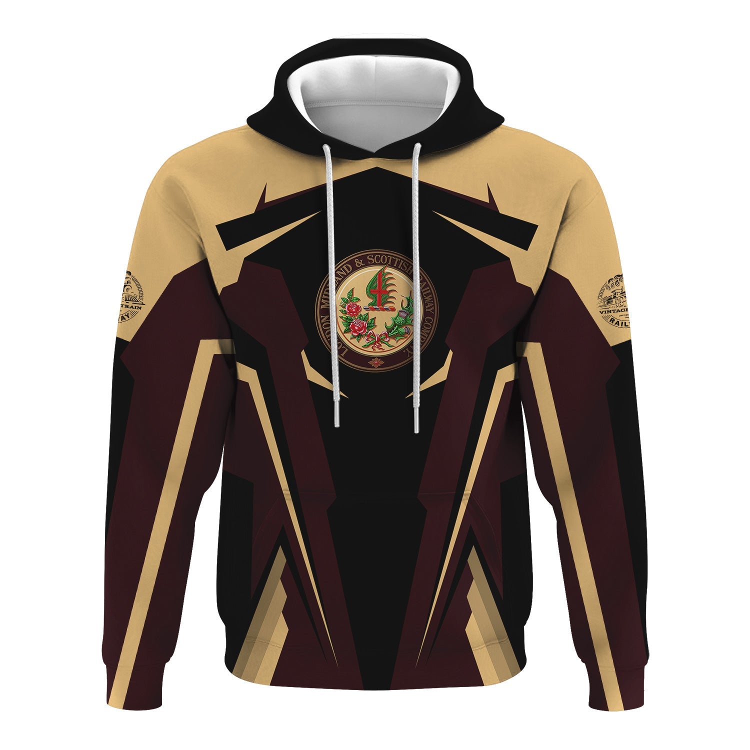 Railspirit Personalized London, Midland and Scottish Railway Hoodie Strong Line Style Train Hoodie Gift Idea For Train Lover