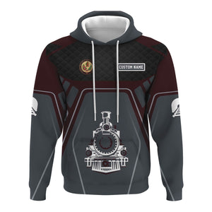 Railspirit Personalized London, Midland and Scottish Railway Hoodie Steam Locomotive Engine Graphic Train Zip Up Hoodie All Over Print