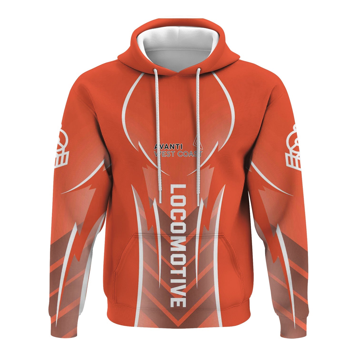 Railspirit Personalized Avanti West Coast Hoodie Striking Line Style Train Zip Up Hoodie For Locomotive Lovers
