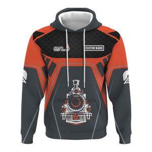 Railspirit Personalized Avanti West Coast Hoodie Steam Locomotive Engine Graphic Train Zip Up Hoodie All Over Print