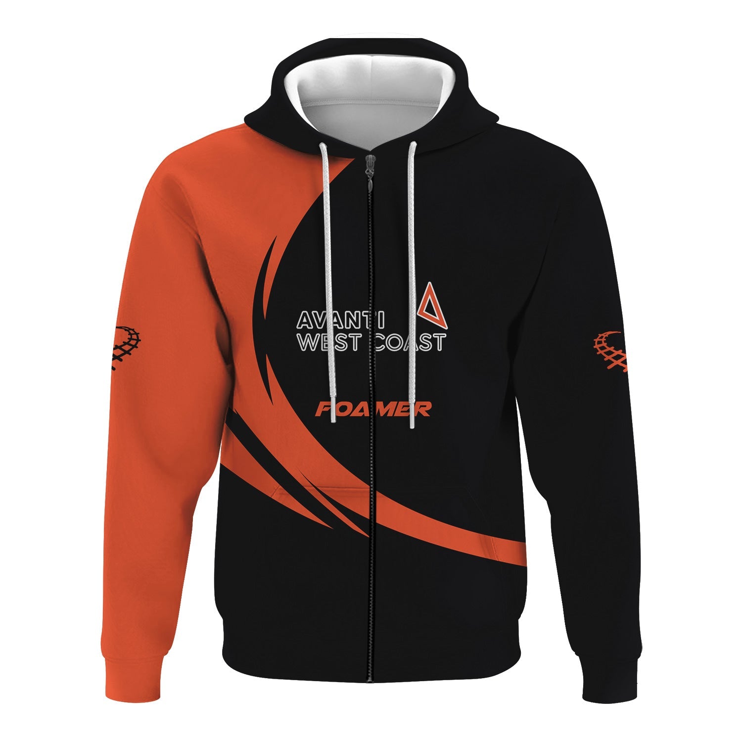 Railspirit Personalized Avanti West Coast Hoodie Unique Graphic Style Zip Up Hoodie For Train Enthusiasts