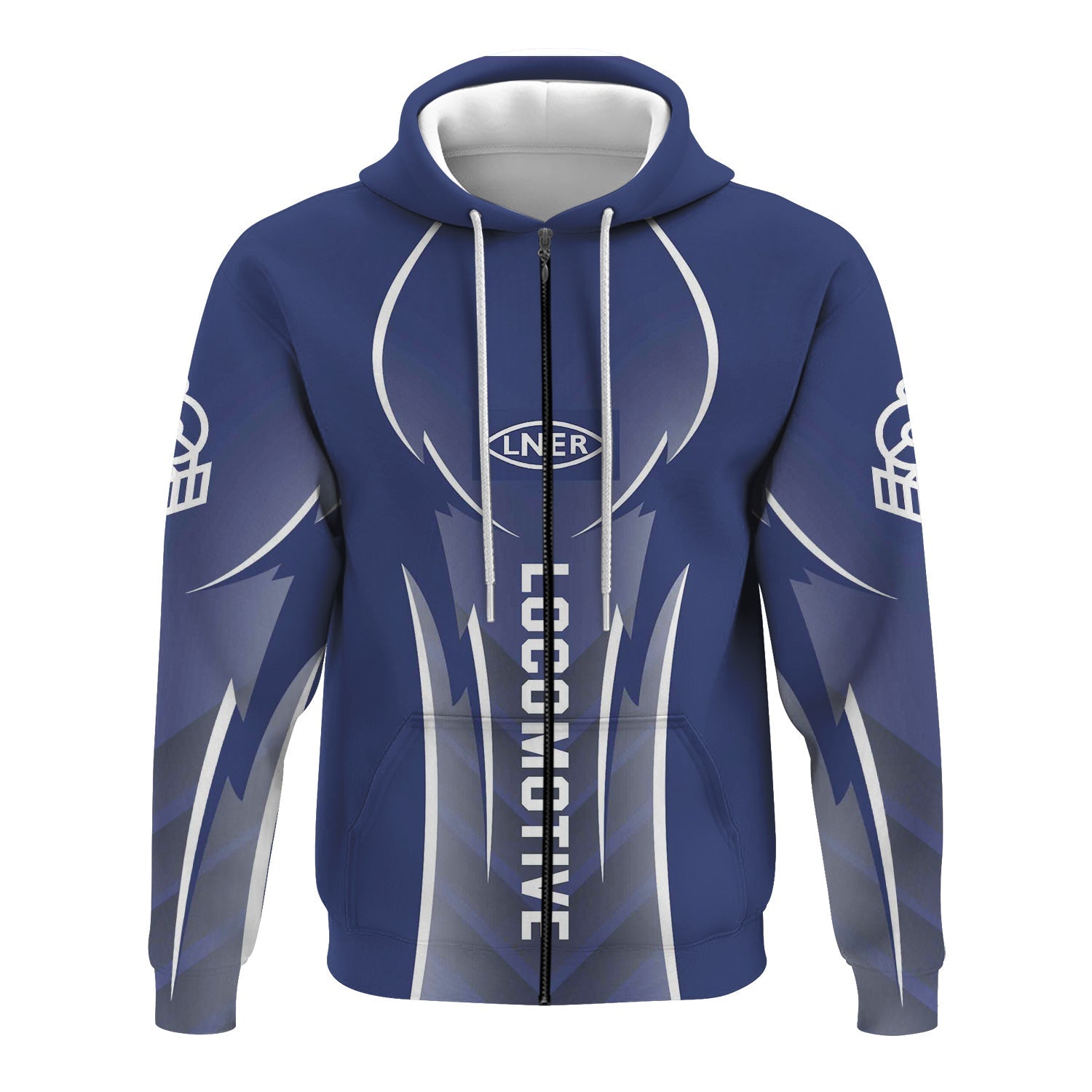 Railspirit Personalized London and North Eastern Railway Hoodie Striking Line Style Train Zip Up Hoodie For Locomotive Lovers