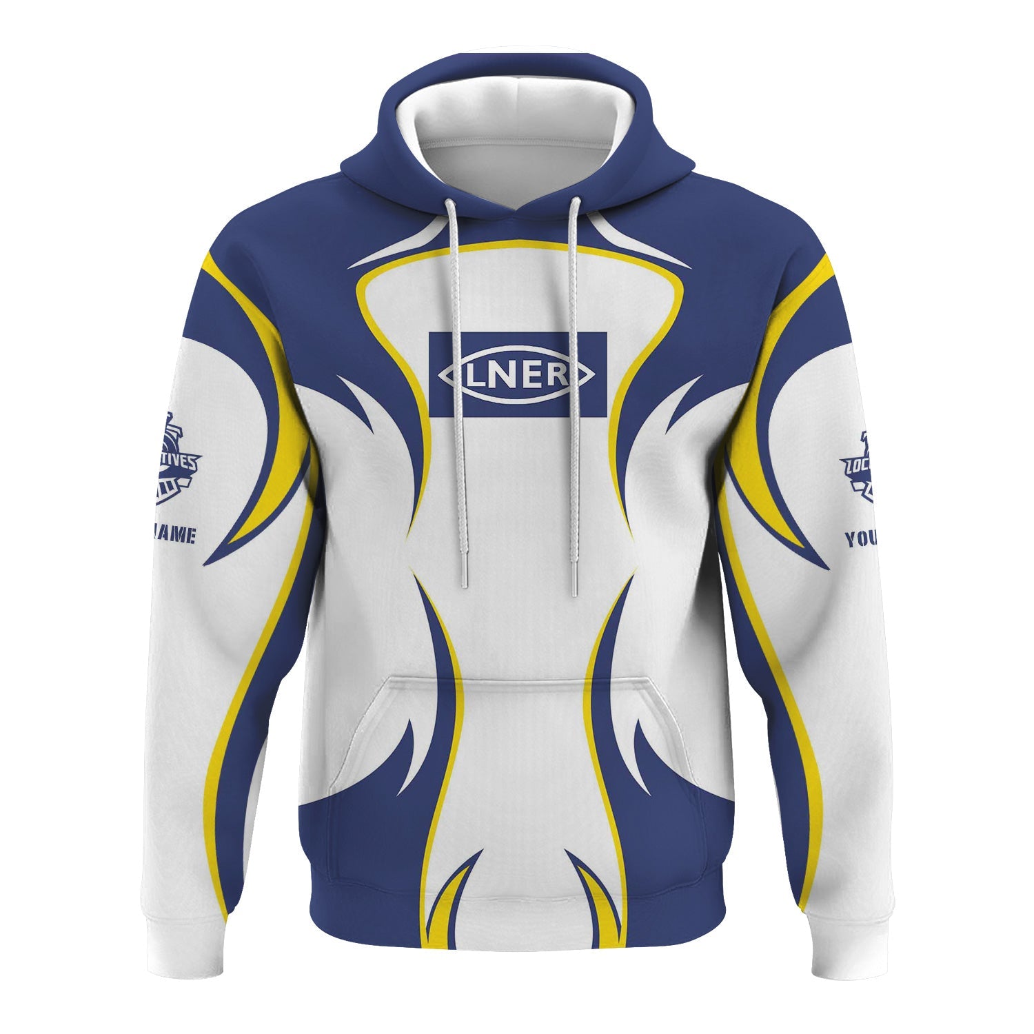 Railspirit Personalized London and North Eastern Railway Hoodie Distinctive Flame Style Zip Up Hoodie For Steam Engine Addict