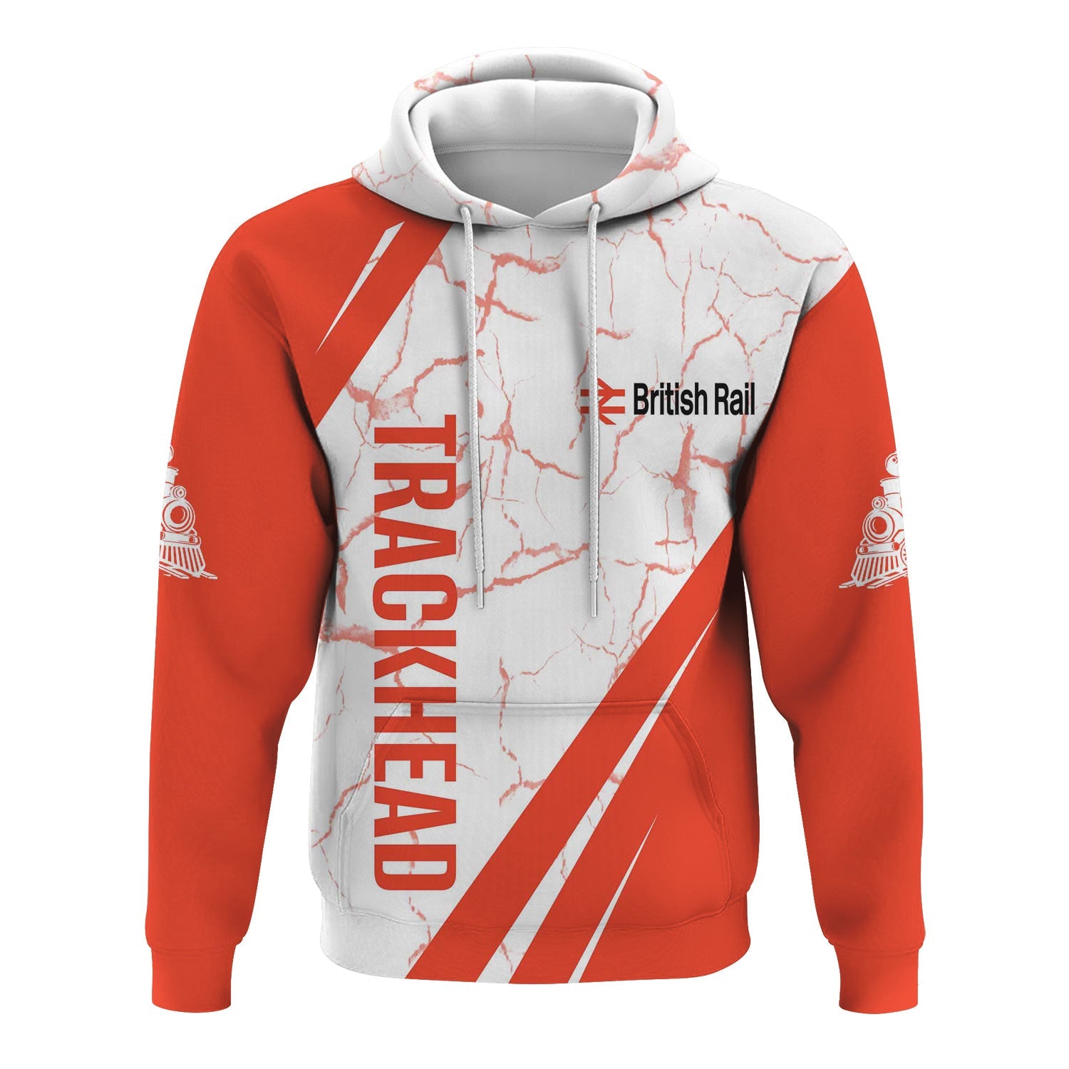 Railspirit Personalized British Railway Hoodie Crackle Texture Style Train Zip Up Hoodie For Trackhead