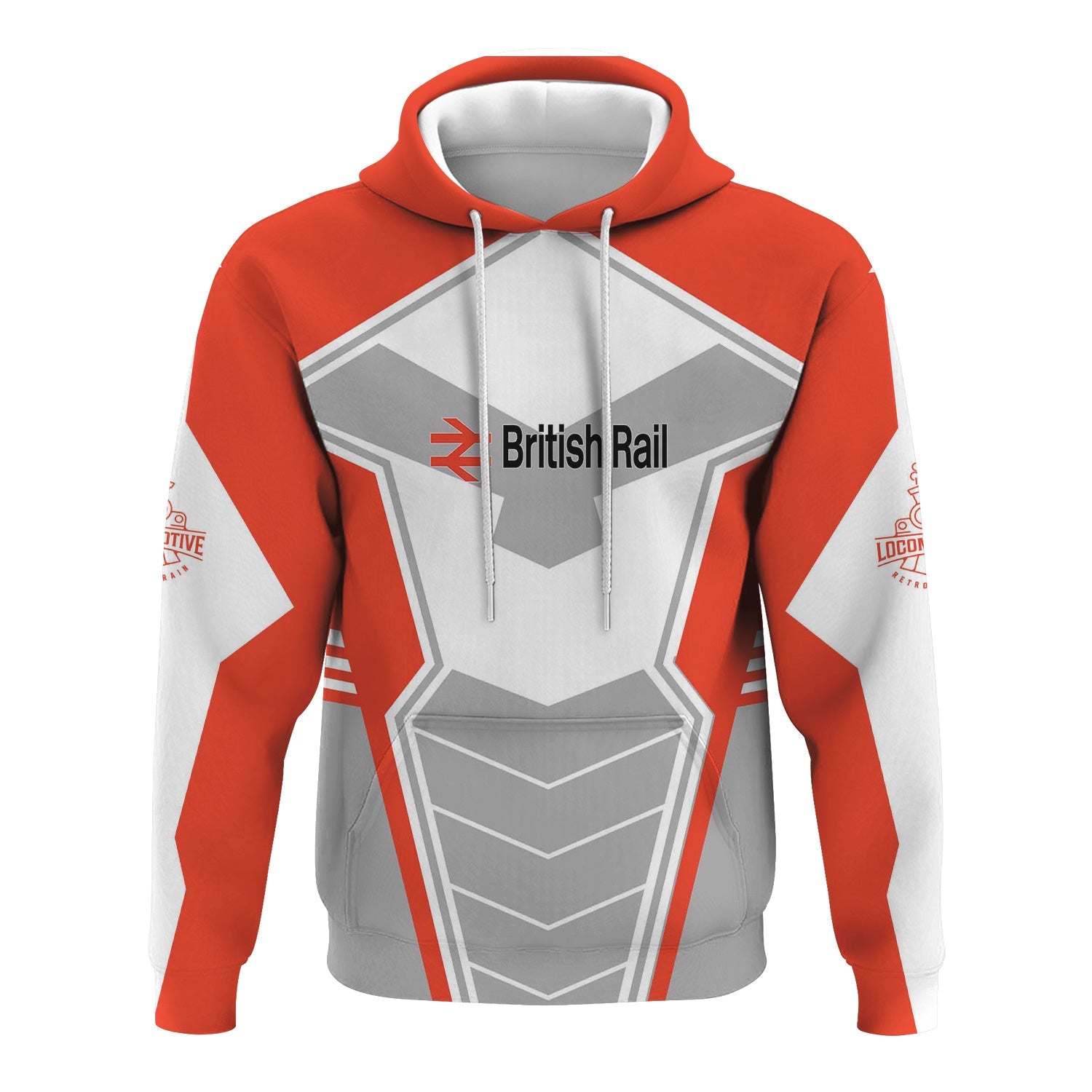 Railspirit Personalized British Railway Hoodie Engine-Inspired Style Train Zip Up Hoodie for Railroad Fanatic